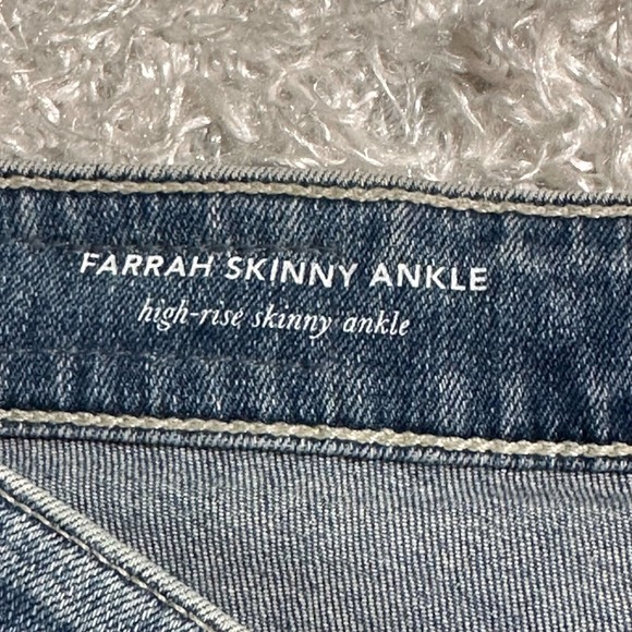 AG Adriano Goldschmied Farrah Skinny Ankle Highrise Jeans Blue Sz 27 - Picture 7 of 13